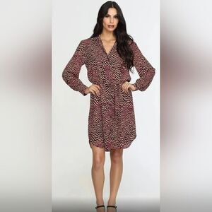 Veronica M print shirt dress size med